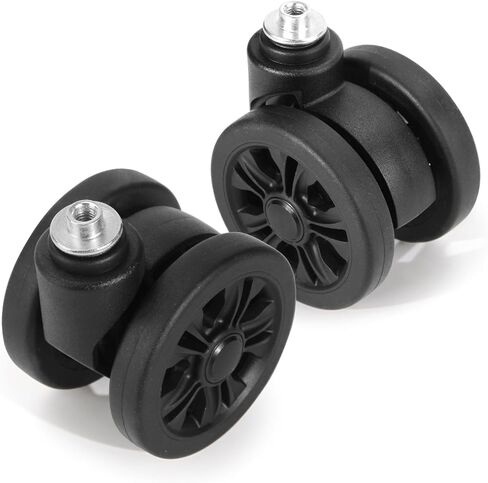2 Pack Luggage Replacement Wheels, Universal Suitcase Swivel Caster Wheels, Rubber Suitcase Trolley Wheels Repair Kit Luggage Wheels Replacement, OD 55 mm in Saudi Arabia