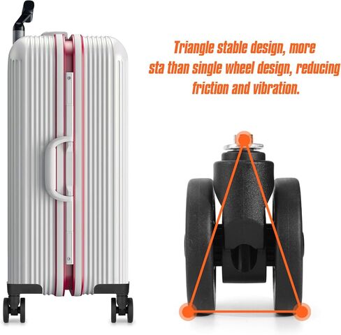 2 Pack Luggage Replacement Wheels, Universal Suitcase Swivel Caster Wheels, Rubber Suitcase Trolley Wheels Repair Kit Luggage Wheels Replacement, OD 55 mm in Saudi Arabia