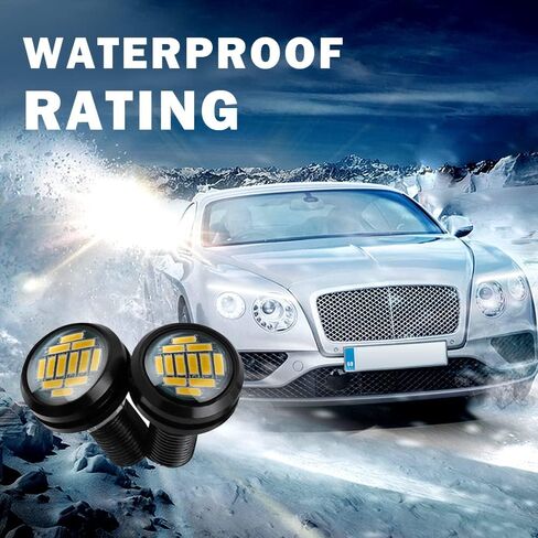 مصابيح LED على شكل عين النسر، مصابيح LED نحيفة للغاية 23 مم 12SMD أثناء النهار، مصابيح إشارة الانعطاف العكسية للفرامل، مصابيح احتياطية للسيارة والدراجات النارية والشاحنات RV 12 فولت (أبيض، 10 قطع) in Kuwait