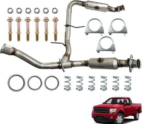 160069 50567 محول حفاز متوافق مع Ford F150 5.0L V8 2011-2014 كلا الجانبين in Kuwait
