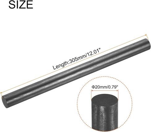 MECCANIXITY Graphite Rod, Graphite Stirring Rod Cylinder Stick Carbon Rod 305x20mm Black for Electrode, Melting Casting, Crucibles, Pack of 3 in Saudi Arabia
