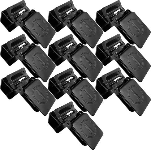 Large Alligator Rug Clips for Displaying Heavy Rugs On Arms and Display Racks - Fits 1 Inch Square Rods - Matte Black, 10 Clips in Kuwait