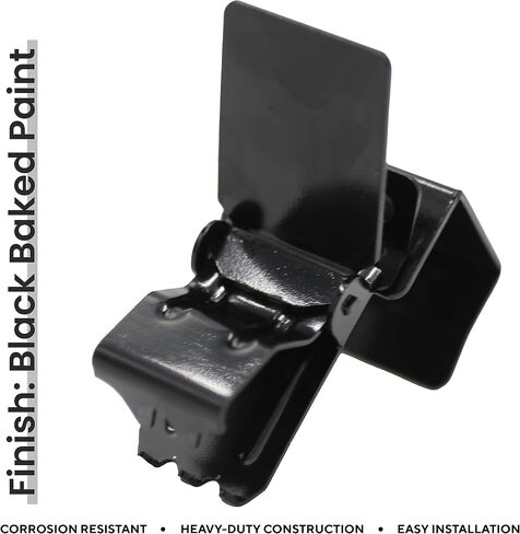 Large Alligator Rug Clips for Displaying Heavy Rugs On Arms and Display Racks - Fits 1 Inch Square Rods - Matte Black, 10 Clips in Kuwait