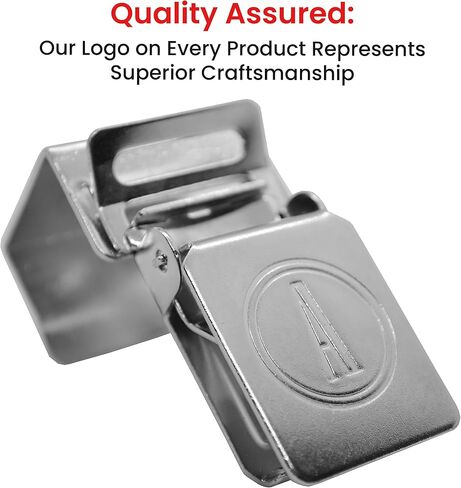 مشابك سجادة تمساح كبيرة لعرض السجاد الثقيل على الأذرع ورفوف العرض - تناسب قضبان مربعة مقاس 1 بوصة - أسود مطفي، 10 مشابك in Kuwait