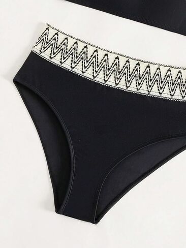 SOLY HUX Girl's Chevron Print Criss Cross Bikini Sets Bathing Suits Two Piece Swimsuit in Saudi Arabia