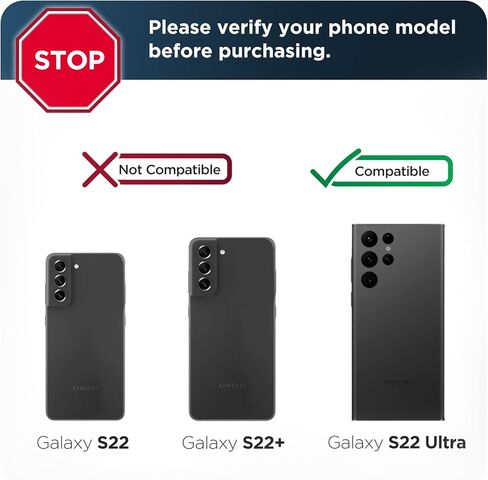 جراب خلفي شفاف مغلف لهاتف Samsung Galaxy S22 Ultra بمشبك حزام، غطاء هاتف واقٍ نحيف مع حافظة (S22 Ultra) in Saudi Arabia