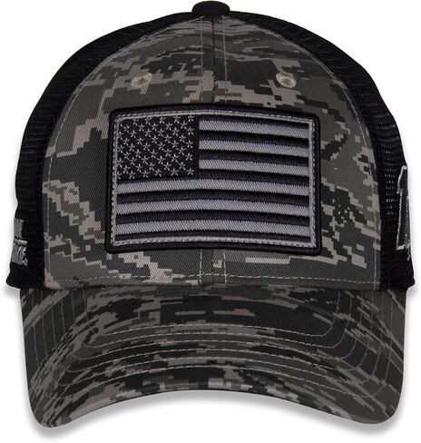 Ryan Blaney #12 NASCAR 2024 Green Digital Camo USA Flag Snapback Black Mesh Hat in Saudi Arabia