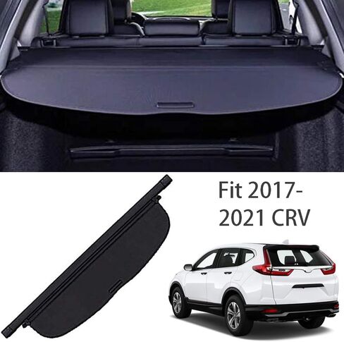غطاء كارجو متوافق مع 2017-2022 Honda CRV غطاء حماية قابل للسحب لصندوق السيارة باللون الأسود in Kuwait