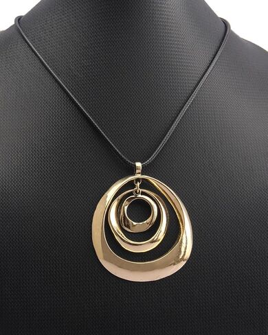 Jeilwiy Leather Necklace For Women Funky Necklace Choker String Cord Necklace with Pendant Boho Style Jewelry in Saudi Arabia