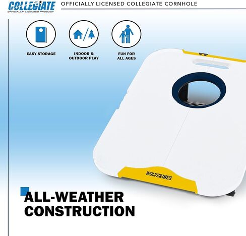 مجموعة Wild Sports NCAA Pro لكرة القدم لجميع الأحوال الجوية - مجموعة رمي بين باج للسفر تتضمن 8 أكياس فول in Kuwait