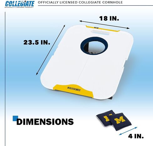 مجموعة Wild Sports NCAA Pro لكرة القدم لجميع الأحوال الجوية - مجموعة رمي بين باج للسفر تتضمن 8 أكياس فول in Kuwait