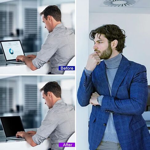 LILIONGTH 16 بوصة 16:9 واقي شاشة خصوصية للكمبيوتر المحمول، واقي شاشة فلتر الخصوصية لأجهزة الكمبيوتر المحمول مقاس 16 بوصة، واقي شاشة خصوصية مضاد للوهج والوهج لأجهزة Lenovo وHP وDell وASUS in Kuwait