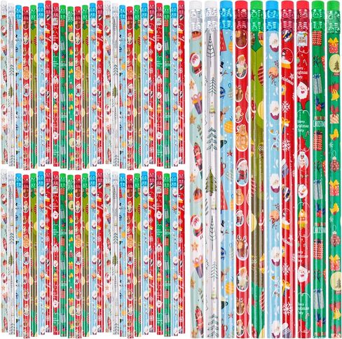 200 Pieces Christmas Scented Pencils Holiday HB Pencils Graphite Pencil Santa Claus,Snowflake,Penguin,HO Pencils with Fruit Elements for Christmas School Stationery Party Reward Supplies (200) in Saudi Arabia