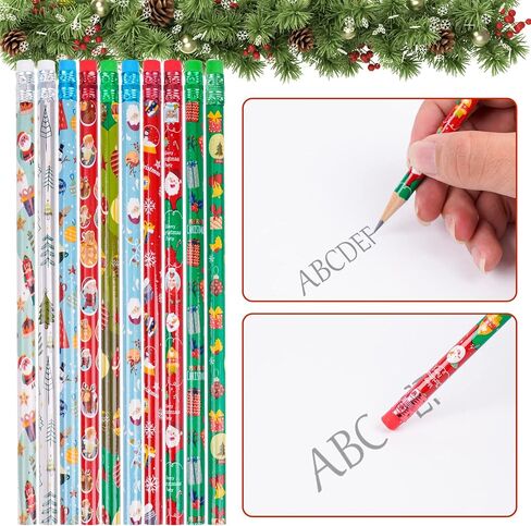 200 Pieces Christmas Scented Pencils Holiday HB Pencils Graphite Pencil Santa Claus,Snowflake,Penguin,HO Pencils with Fruit Elements for Christmas School Stationery Party Reward Supplies (200) in Saudi Arabia