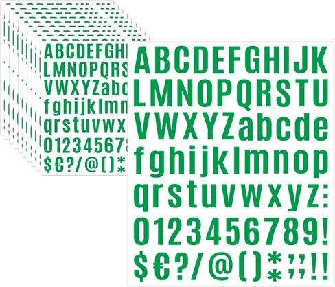 10 Sheets Letter Stickers Alphabet Stickers 1 inch Vinyl Self-Adhesive Number Stickers, Mailbox Numbers Stickers, Cup Labels, Holiday Party Decoration (Black, 1 inch) in Saudi Arabia