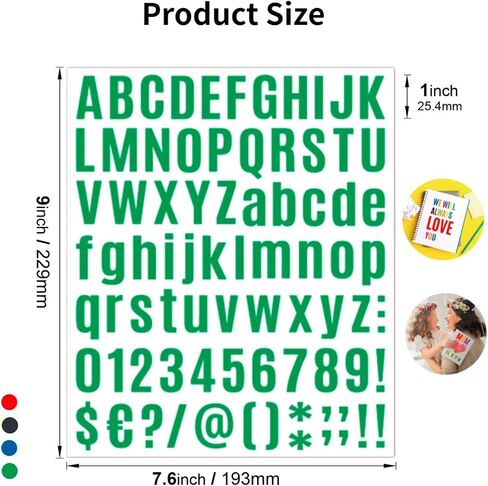10 Sheets Letter Stickers Alphabet Stickers 1 inch Vinyl Self-Adhesive Number Stickers, Mailbox Numbers Stickers, Cup Labels, Holiday Party Decoration (Black, 1 inch) in Saudi Arabia
