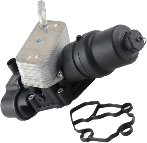 GELUOXI Engine Oil Cooler Oil Filter Housing Assembly Replacement for 2006-2008 Audi A4 TT VW EOS Golf R GTI 2.0L Part# 06D117021C, 06F115397H, 06F115397J in Saudi Arabia