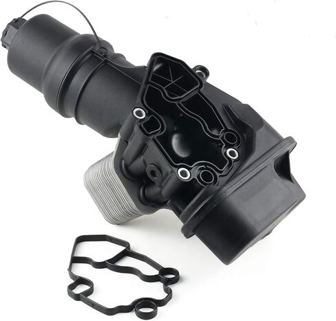 GELUOXI Engine Oil Cooler Oil Filter Housing Assembly Replacement for 2006-2008 Audi A4 TT VW EOS Golf R GTI 2.0L Part# 06D117021C, 06F115397H, 06F115397J in Saudi Arabia
