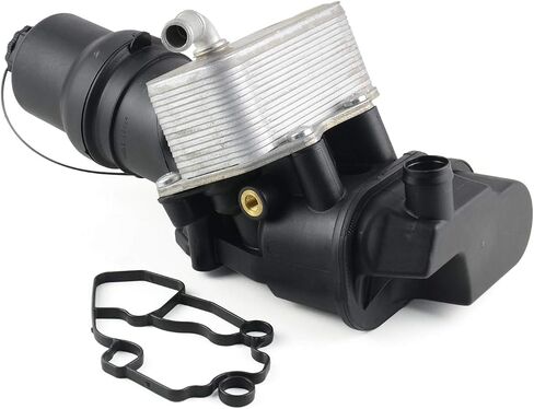 GELUOXI Engine Oil Cooler Oil Filter Housing Assembly Replacement for 2006-2008 Audi A4 TT VW EOS Golf R GTI 2.0L Part# 06D117021C, 06F115397H, 06F115397J in Saudi Arabia