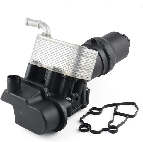 GELUOXI Engine Oil Cooler Oil Filter Housing Assembly Replacement for 2006-2008 Audi A4 TT VW EOS Golf R GTI 2.0L Part# 06D117021C, 06F115397H, 06F115397J in Saudi Arabia