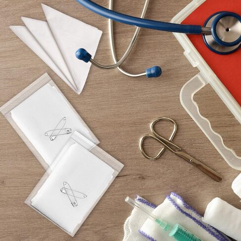 Saillong 50 Pieces Triangular Bandage with 2 Safety Pins Large Triangle Bandage Bulk Triangular Cravat Bandage Non Woven Cotton Splint Bandage, 40'' x 40'' x 56'', White in Kuwait