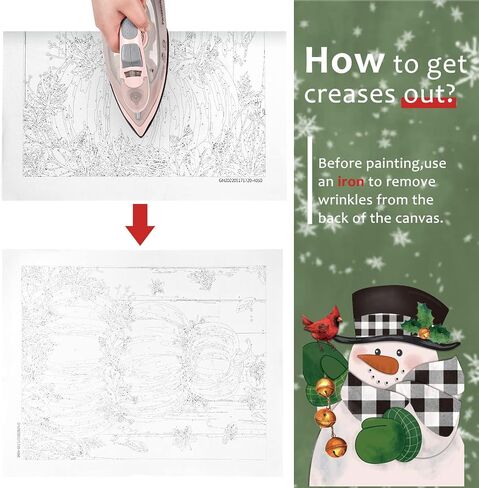 Grehge s DIY Paint by Numbers 16 x 20 Inch Plaid Snowman Canvas Acrylic Filling Painting by Number Winter O in Saudi Arabia