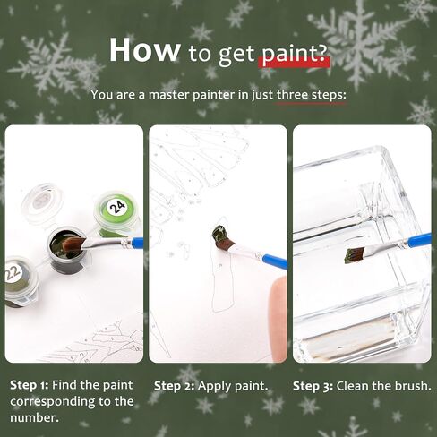Grehge s DIY Paint by Numbers 16 x 20 Inch Plaid Snowman Canvas Acrylic Filling Painting by Number Winter O in Saudi Arabia