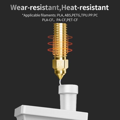 Creality Official K1 0.4mm Nozzles Kit, High Speed and High Flow 0.4mm Brass Nozzles Kit for Creality K1, K1 Max, CR-M4 3D Printers in Saudi Arabia