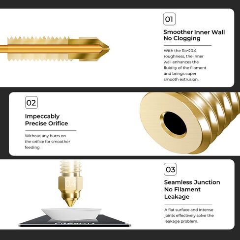 Creality Official K1 0.4mm Nozzles Kit, High Speed and High Flow 0.4mm Brass Nozzles Kit for Creality K1, K1 Max, CR-M4 3D Printers in Saudi Arabia
