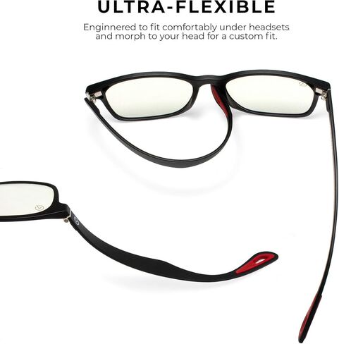 Gamer Advantage Blue Light Gaming Glasses - Professional Grade Technology Glasses for Gamers - Blue Light Blocking in Saudi Arabia