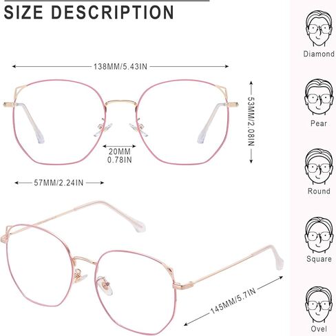 DUCO نظارات الضوء الأزرق للنساء والرجال الكمبيوتر نظارات بلو راي حجب النظارات لطيف الرجعية إطار النظارات المستديرة 8217 in Kuwait