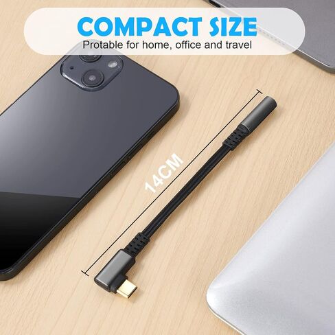 USB C to 3.5mm Jack Compatible with Samsung Galaxy S22 S21 S20 Ultra Note 20, Huawei Mate 40/P30, Xiaomi, Type C Headphone Adapter, Aux Digital Audio Earphone Adaptor, Angled Hi-Res DAC Adaptor in Saudi Arabia