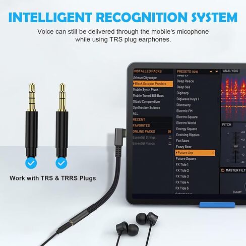 USB C to 3.5mm Jack Compatible with Samsung Galaxy S22 S21 S20 Ultra Note 20, Huawei Mate 40/P30, Xiaomi, Type C Headphone Adapter, Aux Digital Audio Earphone Adaptor, Angled Hi-Res DAC Adaptor in Saudi Arabia