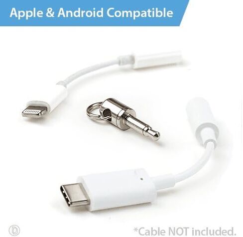 3.5mm Headphone Jack Adapter - Compatible with iPhone 13/13 Pro/12/12 Pro/11/11 Pro/X/Xr/Xs/Xs Max/8/8 Plus/11/11 Pro Max/SE (Keychain 1-Pack) in Saudi Arabia
