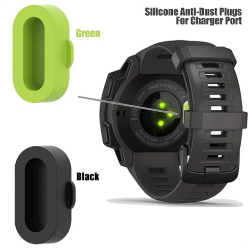 (3 + 2 + 1) (ليس للغريزة 2) للساعة الذكية Garmin Instinct and Instinct Solar (3 عبوات) واقيات شاشة من الزجاج المقسى + (2 قطعة) مقابس مضادة للغبار لمنفذ الشاحن + (1 قطعة) غطاء حماية من مادة TPU in Saudi Arabia