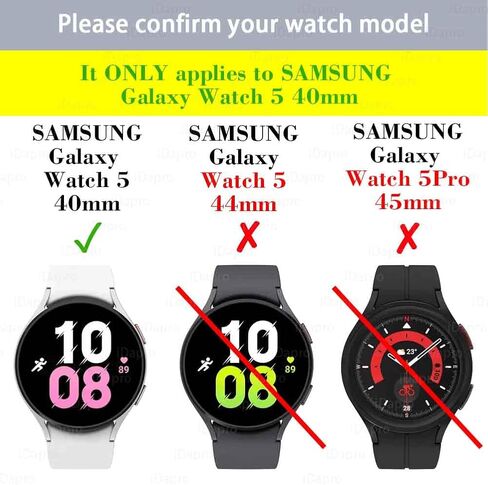 Screen Protector for SAMSUNG Galaxy Watch 6 40mm /Watch 5 40 mm Smartwatch [4 Pack] Tempered Glass Anti-Scratch Bubble-Free Easy Installation in Saudi Arabia