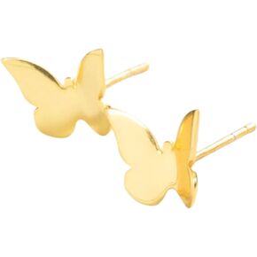 INK+ALLOY Boho Stud Earrings for Women, Alice 18k Gold Plated Post Earrings for Women, Hypoallergenic Handmade Jewelry for Women (Gold)