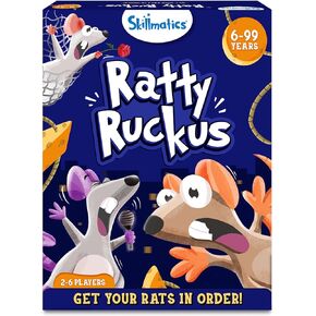 لعبة بطاقات Skillmatics - Ratty Ruckus، ممتعة لليلة الألعاب العائلية، مثالية لمحبي ألعاب الطاولة، هدايا للفتيات والأولاد والمراهقين والبالغين الذين تتراوح أعمارهم بين 6 و7 و8 و9 سنوات وما فوق، تيك تاك تو مع لمسة ملفوفة in Kuwait