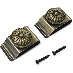Tapestry Wall Hanging Clamps 4 Pack Textile Art Decoration Wall Hangers Metal Clips for Hanging Rugs Carpet Wall Display (Black)