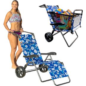 Beach Cart Chair – 2 in 1 Turns from Beach Cart to Beach Chair – Large