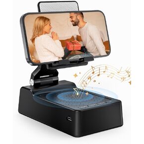 Gifts for Men Women, Phone Stand with Bluetooth Speaker, HD Surround Sound Speaker, Compatible with all iPhone/Android phones iPad Kindle, Cool Gadget Gift for Men Women Dad Mom Christmas Birthday