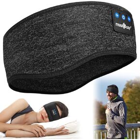 MUSICOZY Sleep Headphones Bluetooth 5.2 Headband, Sports Wireless Earphones Sweat Resistant Earbuds with Ultra-Thin HD Stereo Speaker for Workout Running Cool Gadgets Unique Gifts