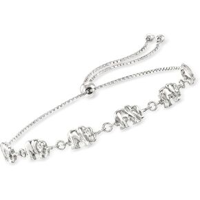Ross-Simons Sterling Silver Elephant Bolo Bracelet