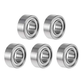 uxcell R144ZZ Deep Groove Ball Bearing 1/8"x1/4"x7/64" Double Shielded ABEC-3 Bearings 5-Pack