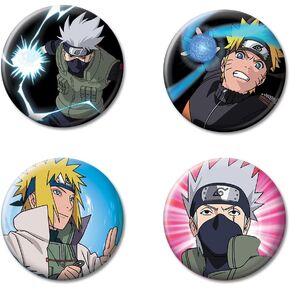 Ata-Boy Naruto Button Set - Naruto 4 Button Set 2 Button Set, Officially Licensed Collectible Buttons…