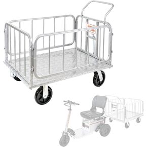 SuperHandy Cargo Trailer Heavy-Duty, Utility Cart - 1200 lbs Capacity with Hitch, 8" Casters, Compatible with SuperHandy Electric Tugger Cart