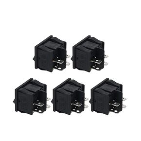 Heyiarbeit 2pcs On/Off Boat Rocker Switch Toggle Switch Snap AC 250V/16A 125V/20A 2 Pin 2 Position for Boat Household Appliances Black KCD3