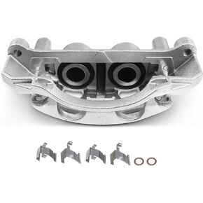 A-Premium Disc Brake Caliper Assembly with Bracket Compatible with Select Nissan Models - NV1500/NV2500/NV3500 2012-2021, Titan XD 2016-2021 - Front Right Passenger Side