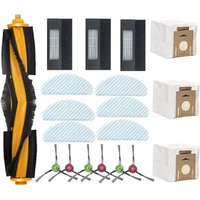 Replacement Accessories Kit for Yeedi Vac/Vac X/Vac Max/Vac Station/Vac 2/ Vac 2 Pro Robot Vacuum Include 1Main Brush 4 Side Brushes 4 Filter Parts (9 Pack)