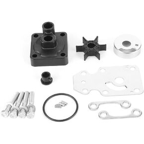 6AH-W0078-02-00 Water Pump Impeller Repair Kit Replacement for Yamaha 4-Stroke Outboard 15 20 HP F15 F20 Boat Motor Engine Rebuild Parts Sierra 18-3479 6AH-W0078-00-00 6AH-W0078-01-00